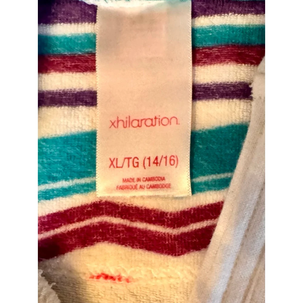XHILARATION Bathing suit cover-up Cotton terry cloth with rolled hems girls XL - Picture 6 of 13